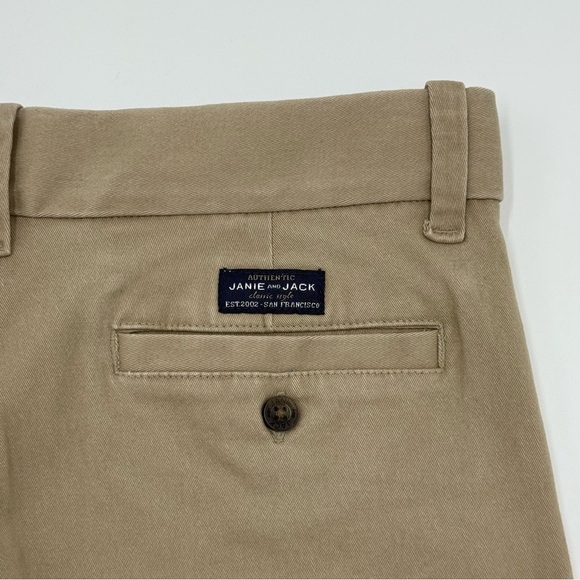 Janie and Jack Boy’s Stretch Twill Khaki Pants Size 12 Adjustable Waist Preppy - Picture 8 of 10